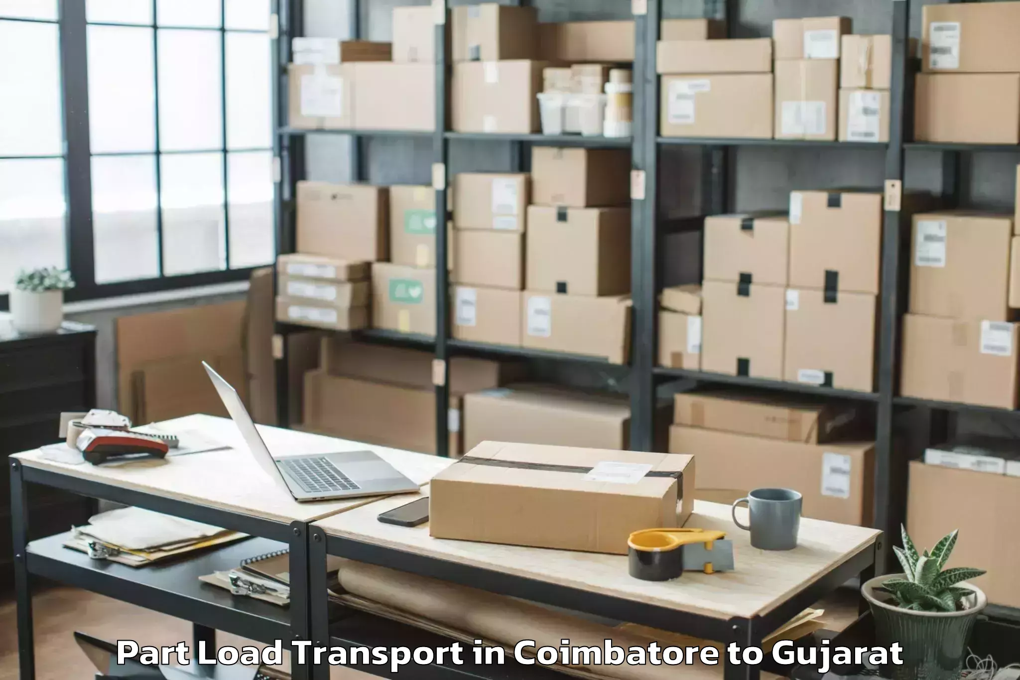 Leading Coimbatore to Santrampur Part Load Transport Provider